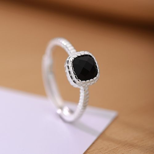 新品新款复古黑锆石戒指女士款高
