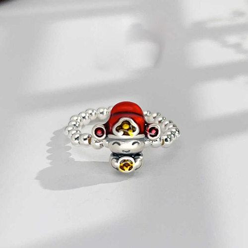 新品复古财神爷戒指女款小众设计