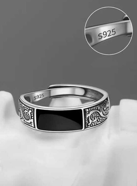 925纯银戒指男新款潮牌百搭高级