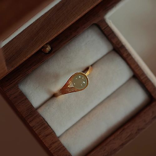 新品新款郁金香戒指女高级感开口