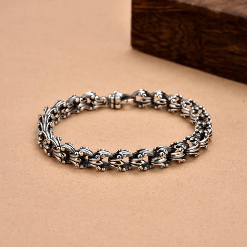 新品手链男士新款国潮复古水滴手饰潮轻奢高级感