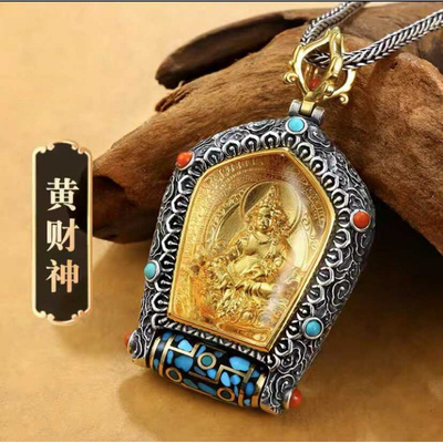 新款925银守护神本命佛转动s925