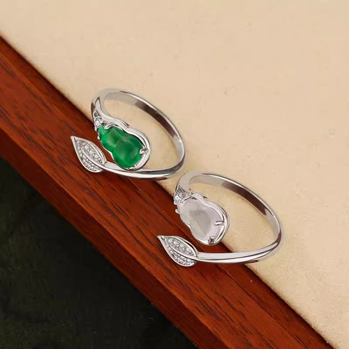 新品新中式锆石葫芦戒指女轻奢小