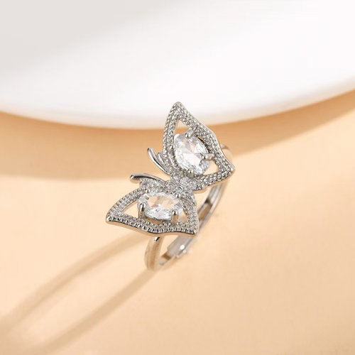 新品新款个性蝴蝶戒指女小众设计