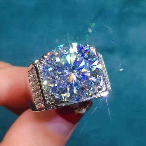 新品新款10克拉男士戒指时尚锆石