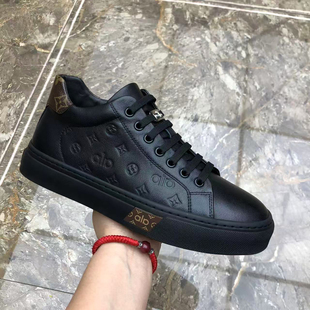 加绒真皮板鞋冬季新款头层牛皮棉鞋一脚蹬舒适百搭潮流轻便男鞋子