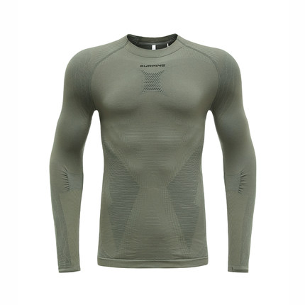 SURPINE松野湃凌峰美利奴羊毛速干保暖衣户外登山徒步男BLWTDM013