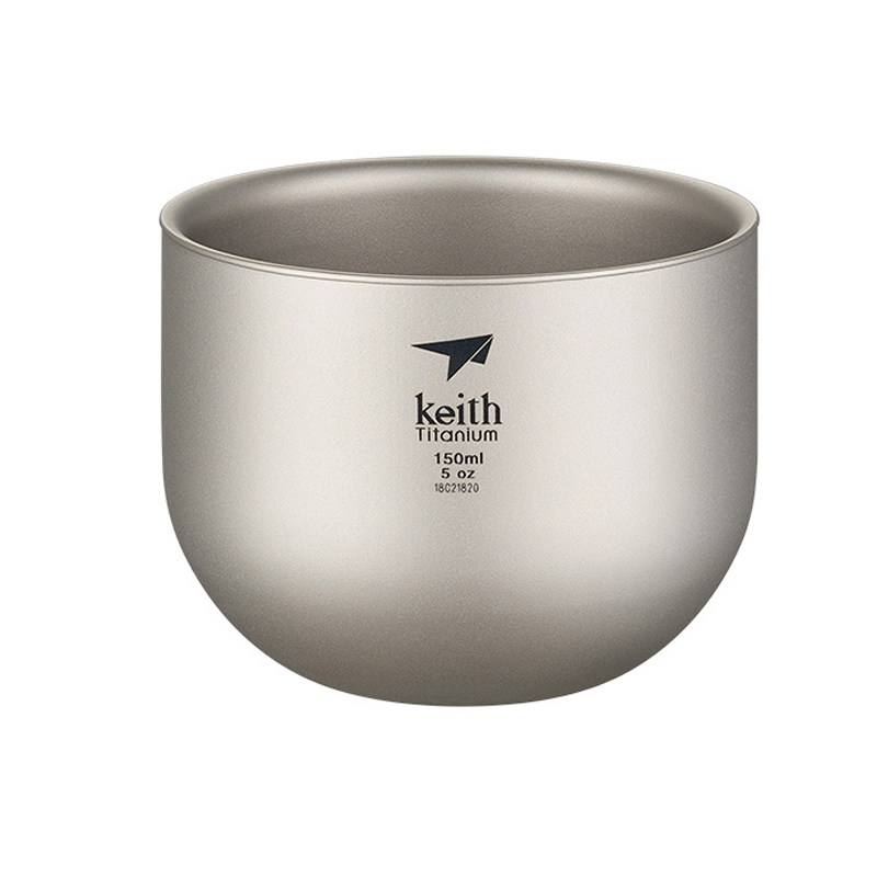 keith铠斯纯钛双层茶杯主人杯隔热防烫家用办公超轻水杯ti3906