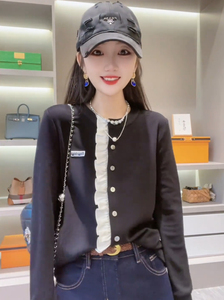 黑色衬衫女秋冬小个子高级感木耳边百搭加厚磨毛保暖内搭打底上衣