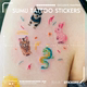 彩色纹身贴半永久草本果汁纹身不反光卡通可爱花臂持久女纹身贴纸