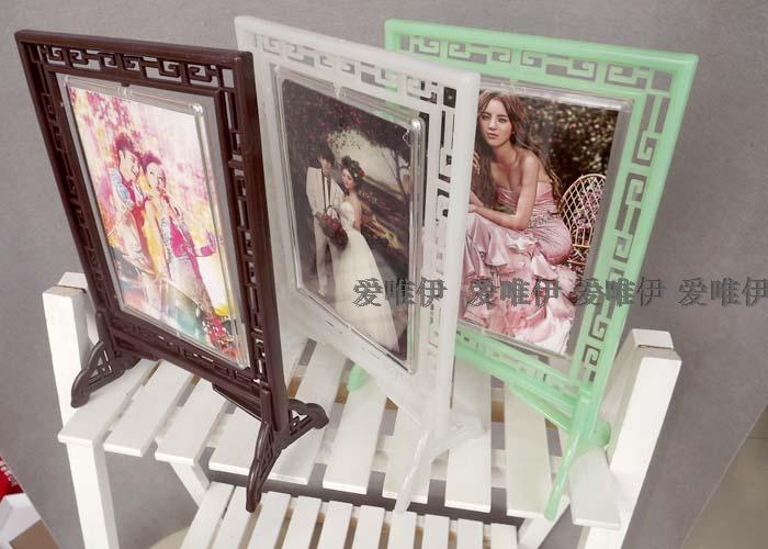 复古屏风双面绣中式影楼相框摆台