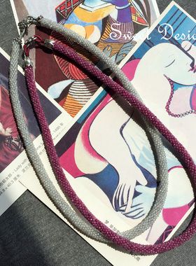 天然石系列颈链手工编织设计款