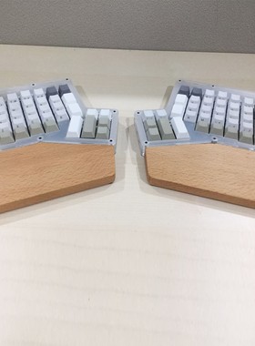 ergodox键盘实木手托二狗双掌键盘手托 分离键盘木质机械键盘手托