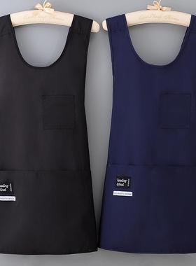 餐饮工作服防水围裙网红款厨房专用围裙新款交叉肩带围裙