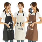 围裙北欧风厨房防水围腰挂脖成人女防油罩衣广告围裙logo