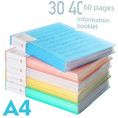 transparent clear book 40multiple pockets folder文件夹file