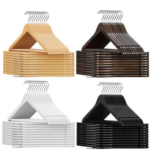 Luxury wooden clothes hangers closet rack coat dress hanger