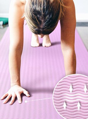 Non Slip Yoga Mat Made with Natural Rubber  Fitness Exercise