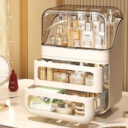 Makeup Organizer Cosmetic Storage Box Drawer Type Desktop Fi