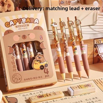 cute capybara mechanical pencil lead eraser set 0.5自动铅笔
