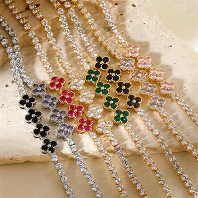 Personalized Bracelet, Lucky Flower Necklace, Jewelry