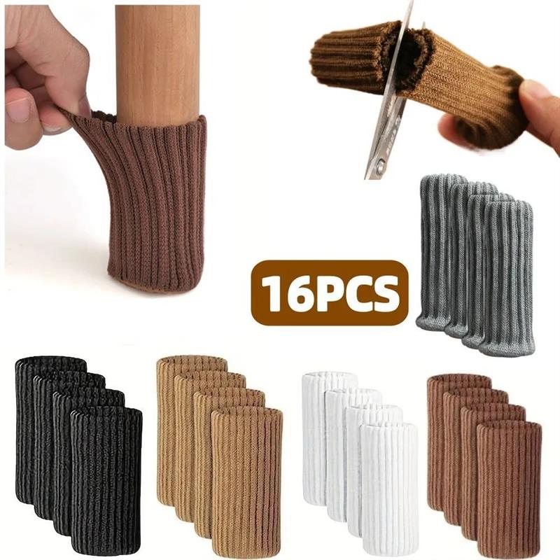 4PCS Knitted Chair Leg Silent Protection Cover Door Handle