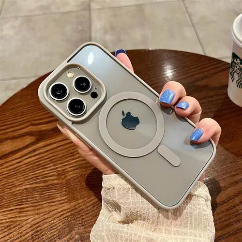 Magnetic Case mobile case适用iPhone17手机壳磁吸透明16ProMax磨砂肤感15 Translucent Original Case For