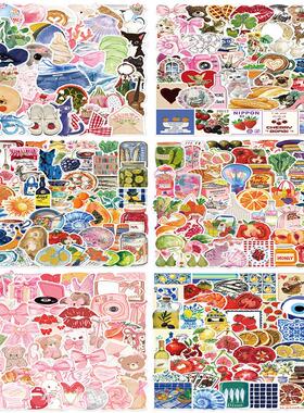 50p Pink Aesthetic Graffiti Guitar Notebook Luggage Stickers