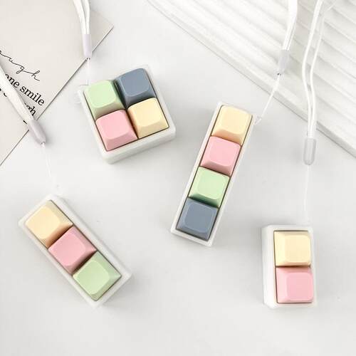 Decompression button toy keychain pendant keyboard fidget