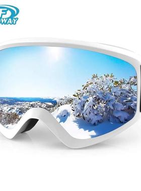 Findway Ski Goggles  Goggles OTG Anti-Fog Winter with 100% U