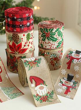Christmas trees ribbons rattan wreaths, decorative ribbons
