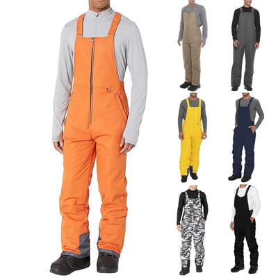 Men Ski Pants Outdoor Sport Waterproof Suspenders Trousers M