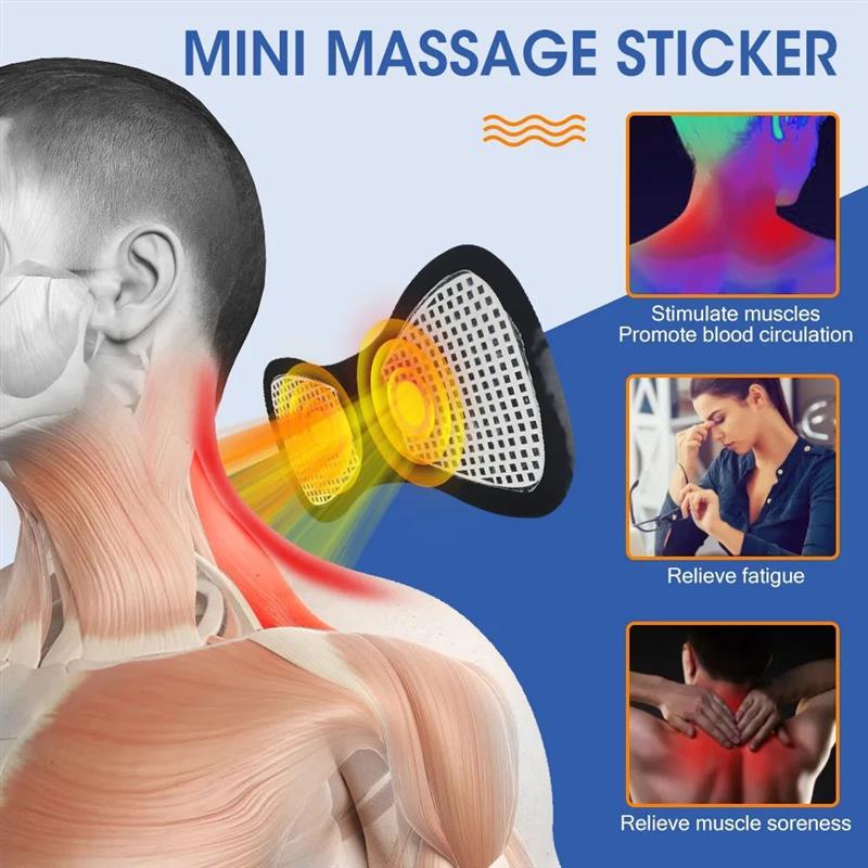 Electric Neck Massager Mini Cervical Back Patch Stimulator M