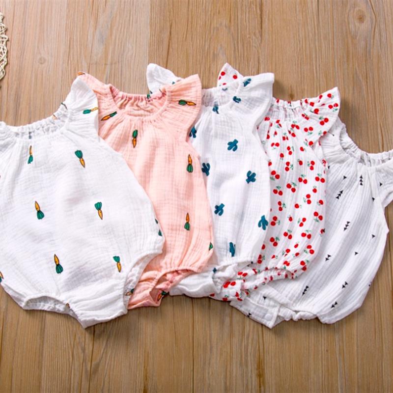 Newborn Baby Girl Clothes Floral Ruffle Romper Jumpsuit