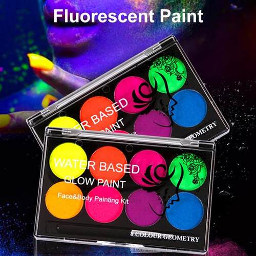 8 Colors Face Body Art Paint UV Glow Fluorescent Glowing Cos