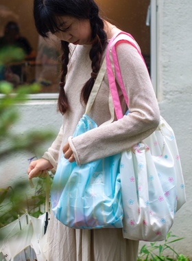 MSS喵术士24春夏原创花花蝴蝶结旅行便携单肩包折叠收纳袋