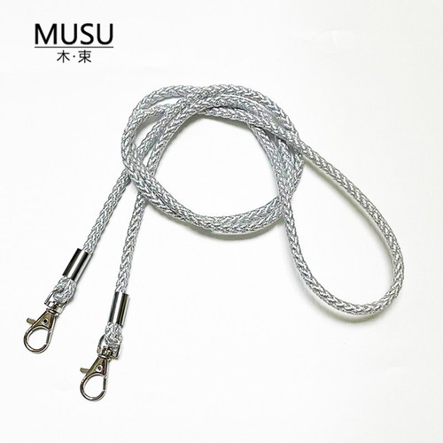 新款PU圆皮编织绳细条手机挂绳斜挎带包包替换带背肩带双扣头挂绳