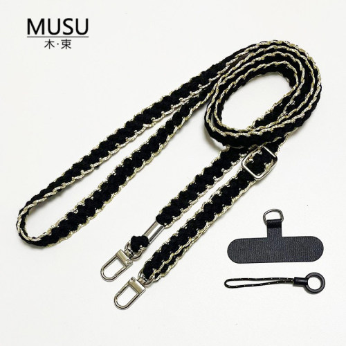 2026新毛线编织可调节相机手机斜挎挂绳双扣头包带替换带背带肩带