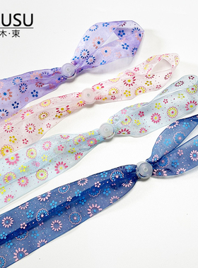 彩花加长夏天海滩草帽女专用度假遮阳帽子防风绳防掉神器可调节带