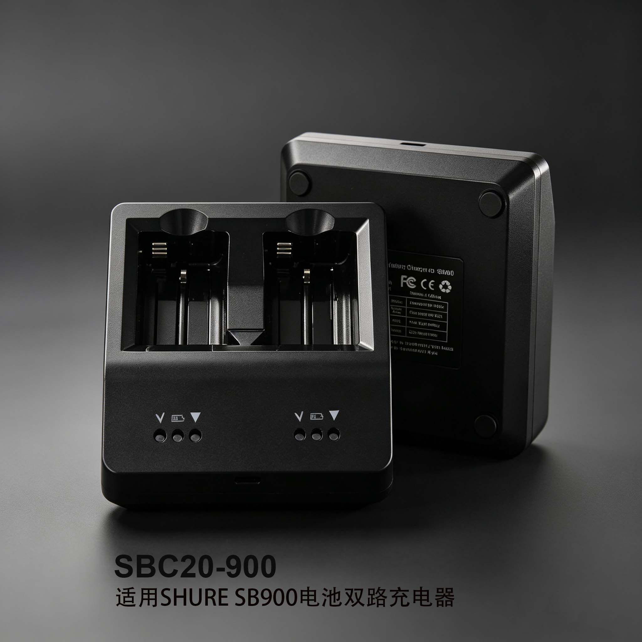 SBC20-900双路充电器 单路4.2V1A Type-C输入 适用SB900系列电池