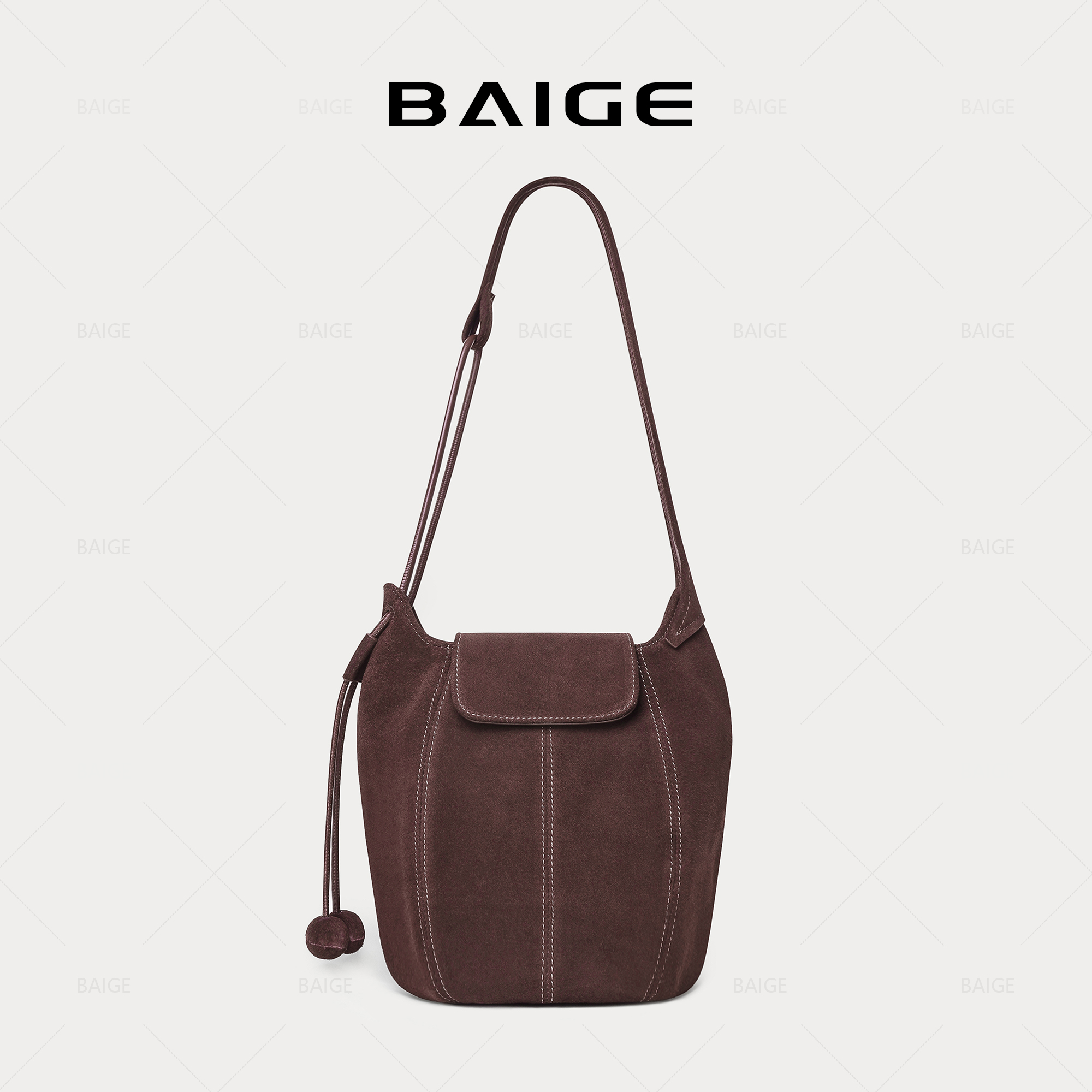 简约高级女包感磨砂牛皮南瓜包