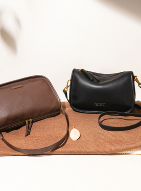 2025新款时尚真皮单肩腋下女包高级感通勤百搭波士顿包简约大容量