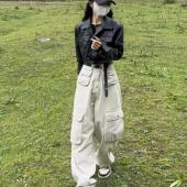 高级感辣妹短款 2025早秋机车小个子PU皮衣夹克外套女美式 机车风格