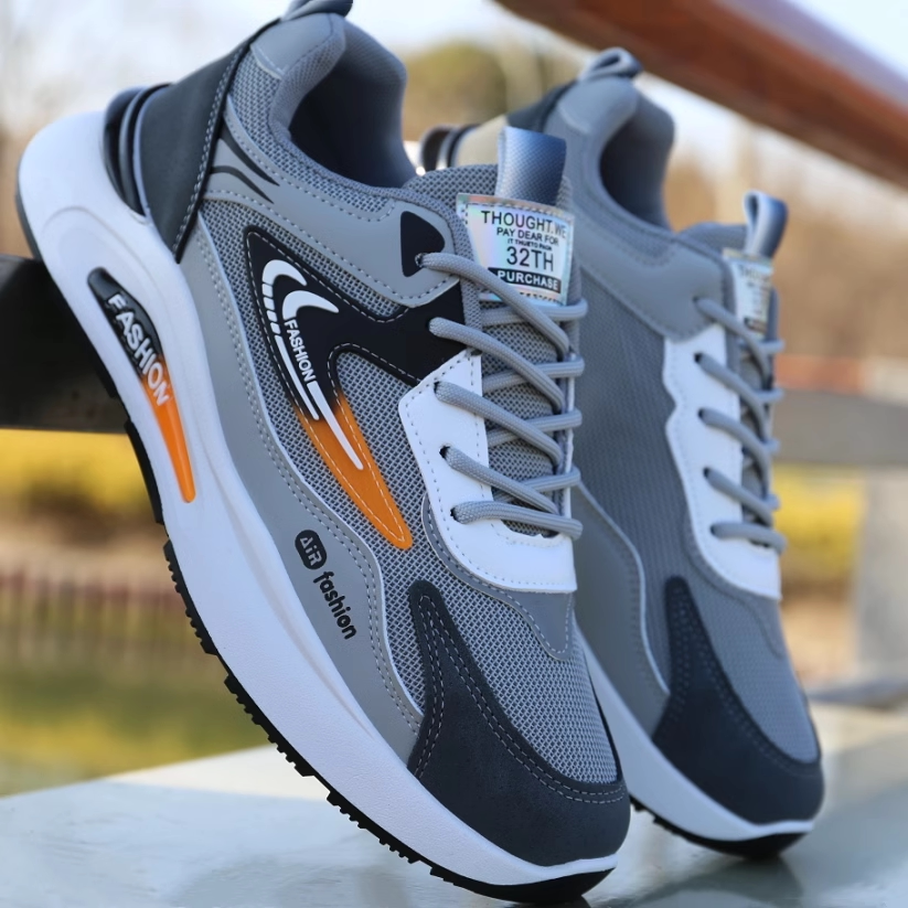 乔舟男鞋新款2026春夏季透气休闲运动鞋百搭休闲老爹鞋软底防滑潮