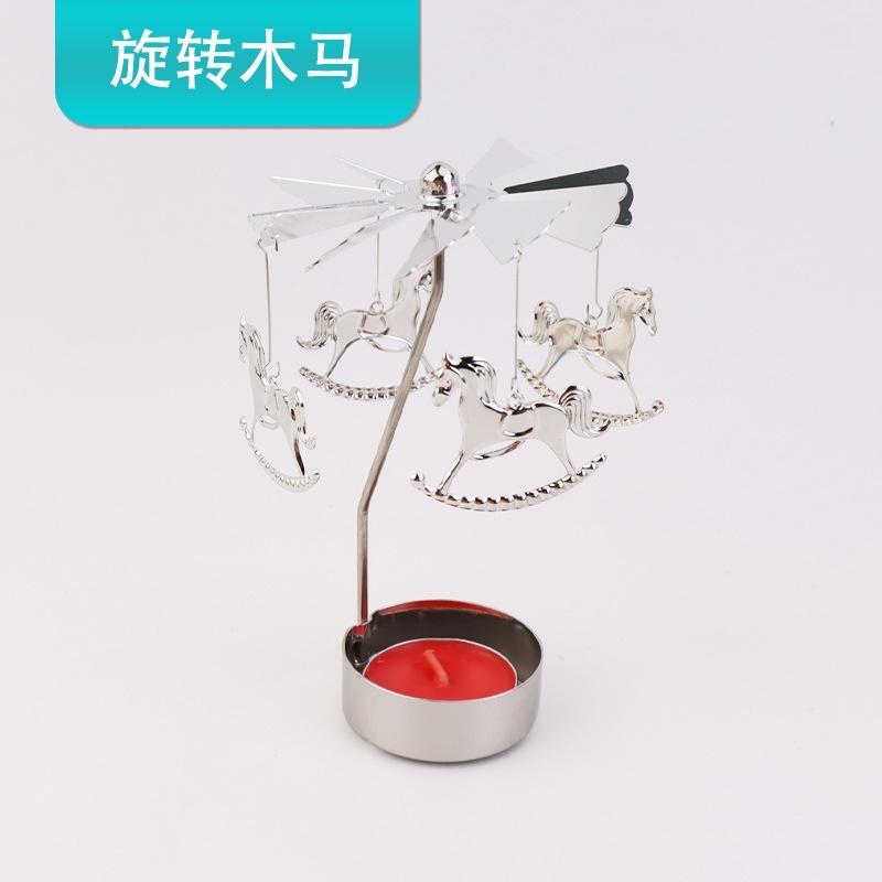 走马灯旋转烛台创意香薰蜡烛杯托浪漫氛围感道具DIY材料礼物摆件