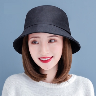 女士化疗后光头帽子假发一体专用帽假发帽秋冬韩版渔夫帽仿真自然