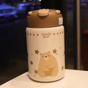 迷你保温杯女上学专用新款 小巧便携水杯吸管杯儿童学生不锈钢杯子