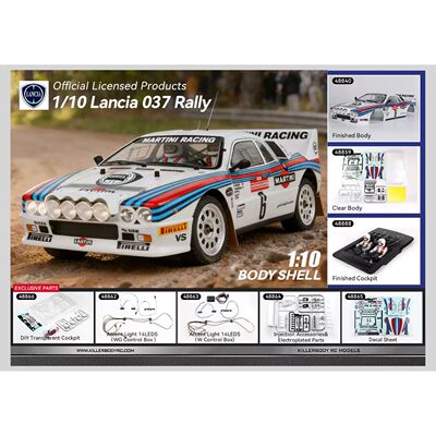 Killerbody 1/10 蓝旗亚Lancia 037拉力车壳