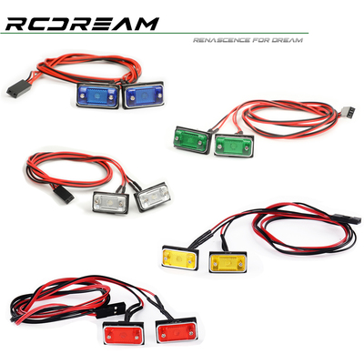 长方形转向灯 侧灯RCDream 1-10  TRX4 SCX10 拖头 卡车 #R001Y/R