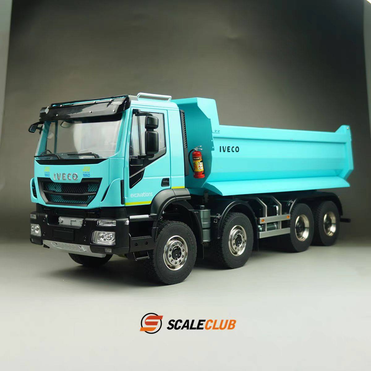 思卡模型 1/14 依维柯 液压自卸 泥头车 8X8 RTR 带涂装到手玩